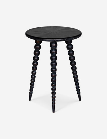 #color::black | Russo round lightweight side table.