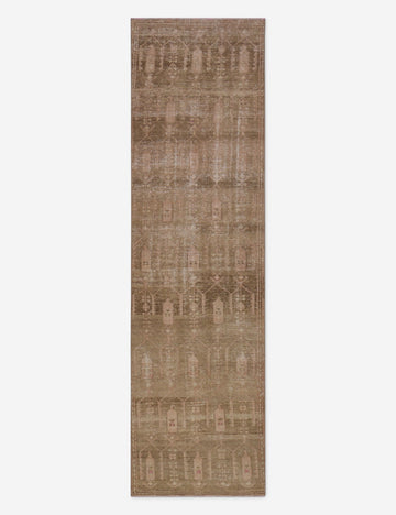 Vintage Turkish Hand-Knotted Wool Runner Rug No. 263, 2'8" x 9'3"