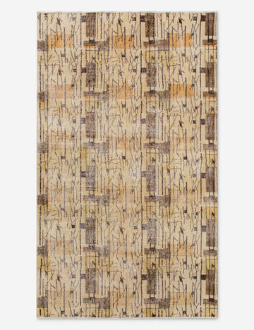 Vintage Turkish Hand-Knotted Wool Rug No. 545, 4'9" x 8'4"