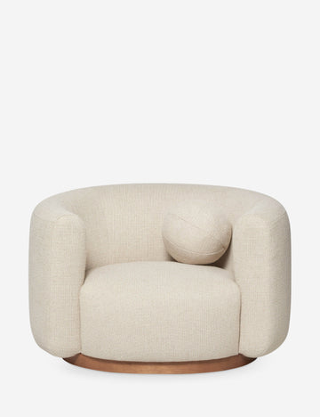 Open Box: Lowry Swivel Chair, Natural