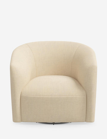 Open Box: Mayhew Swivel Chair, Natural Linen Weave