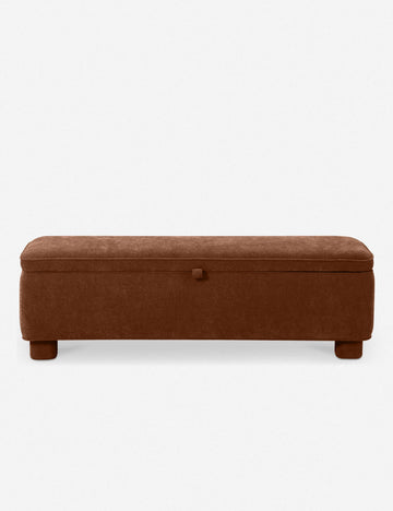 Open Box: Asner Storage Bench, Dark Rust
