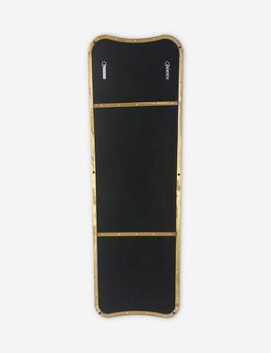 Back of the Belvoir metal framed full length mirror in gold