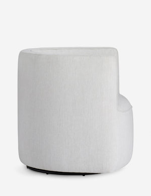 Side profile of the Haynes barrel back swivel chair