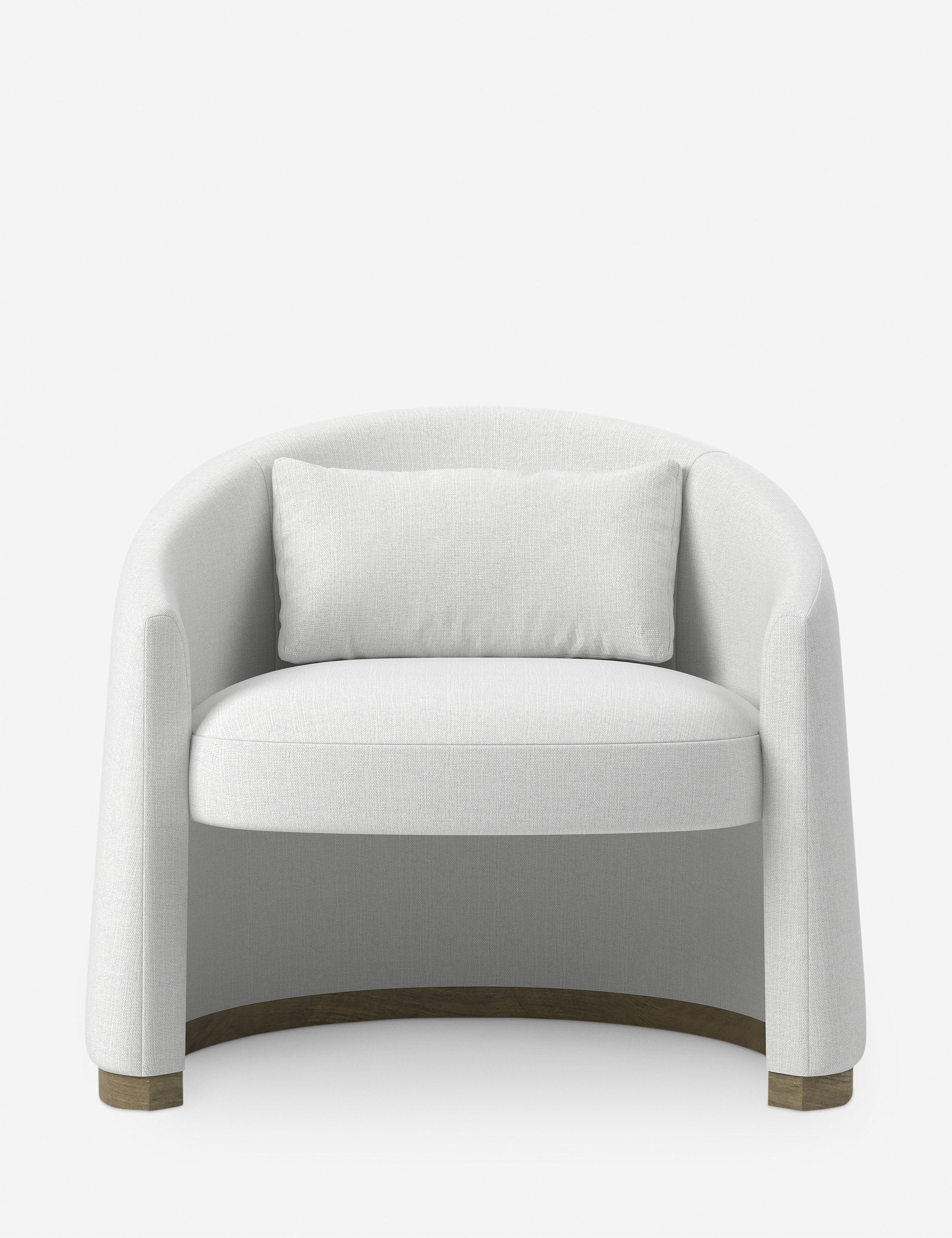 #color::white | Macallister shelf seat accent chair