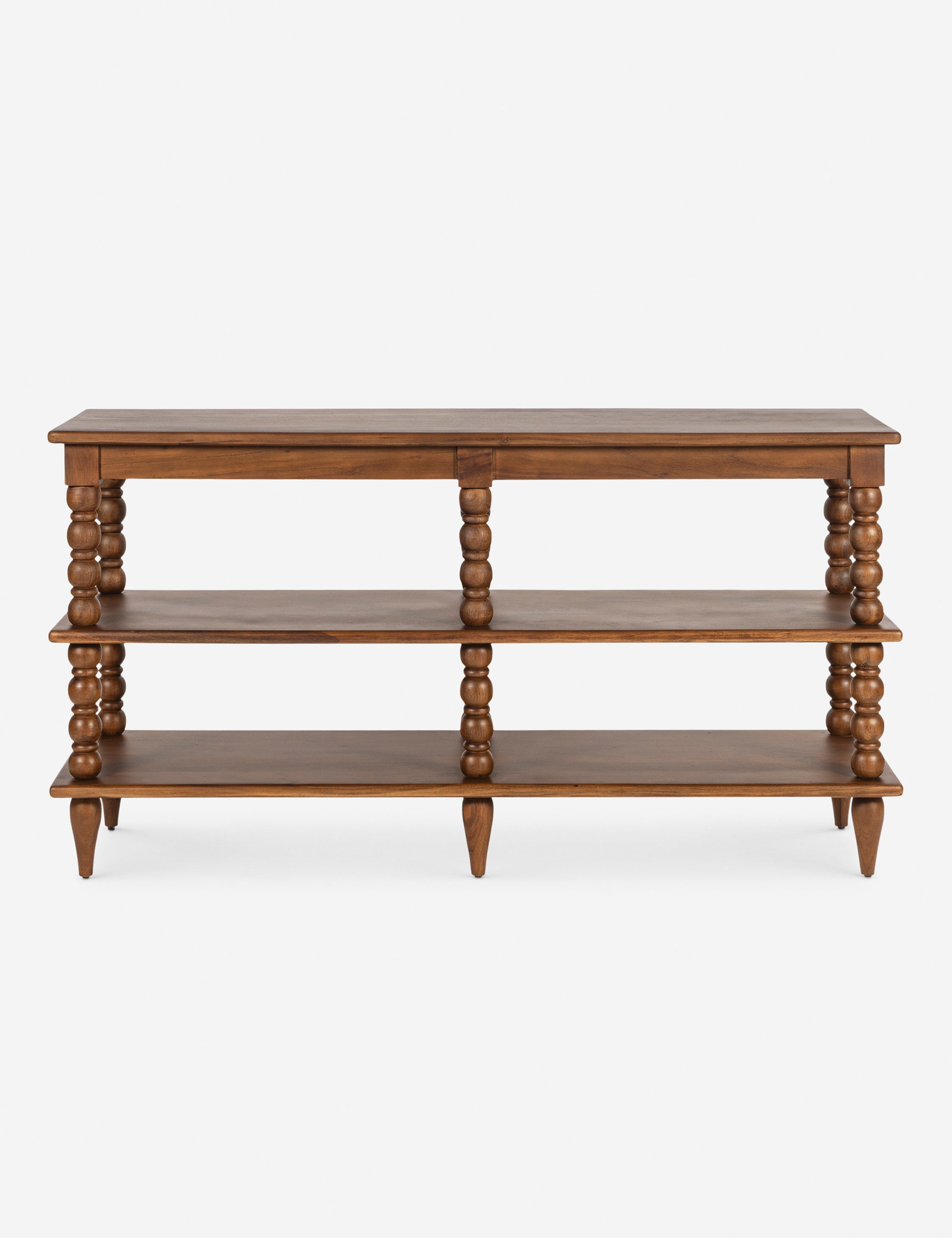 #color::brown | Foxton beaded turned wood low bookcase