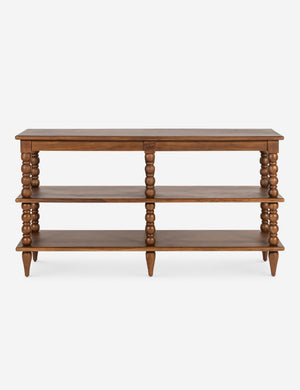 Foxton beaded turned wood low bookcase