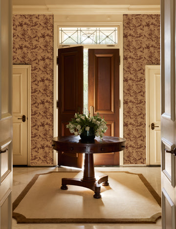 #size::6--x-9- #size::8--x-10- #size::9--x-12- #size::10--x-14- #size::12--x-15- #color::ivory | Entryway featuring the Clapham Hand-Loomed Wool Rug by Jake Arnold.
