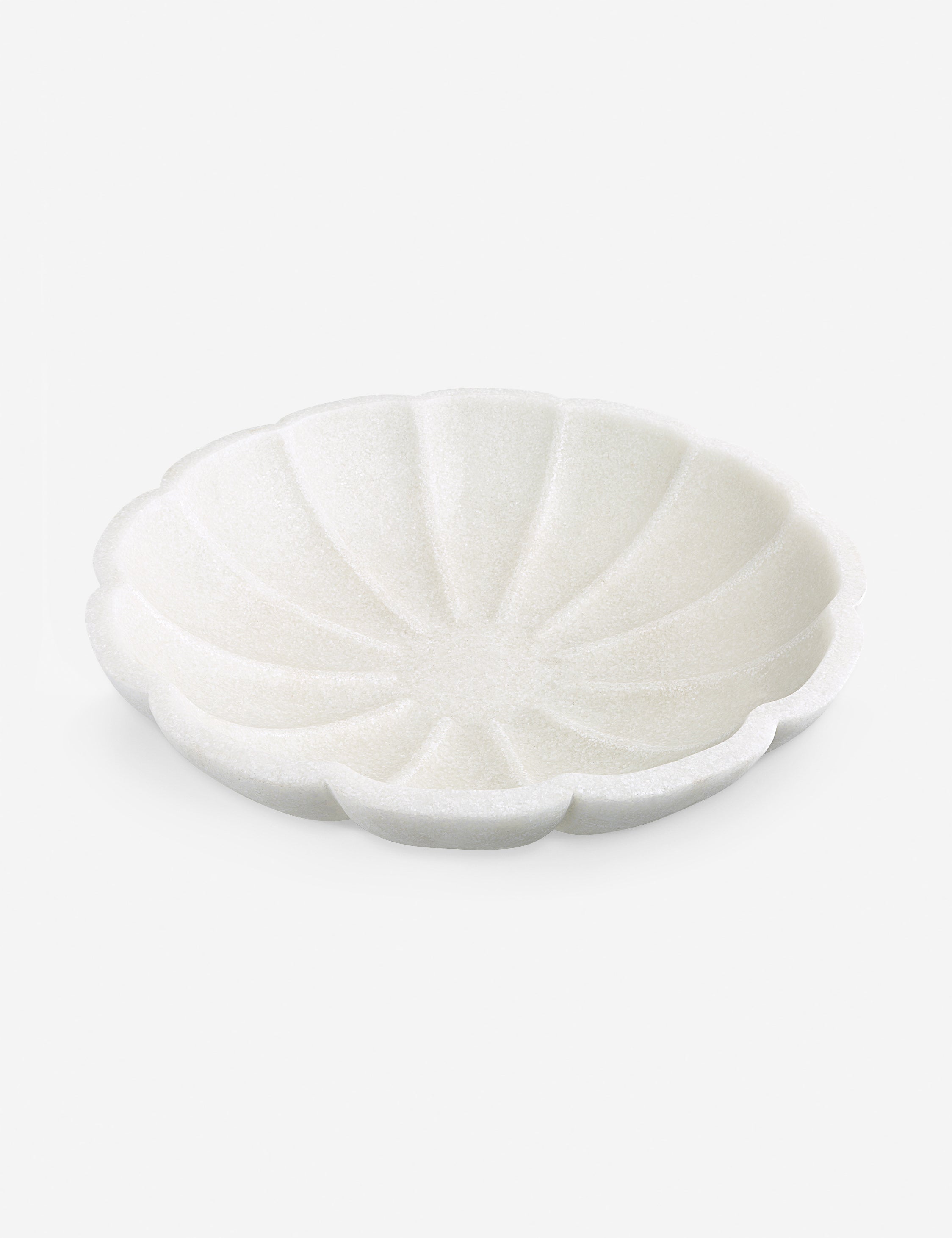 #color::white | Coralie delicate sculptural decorative Bowl.