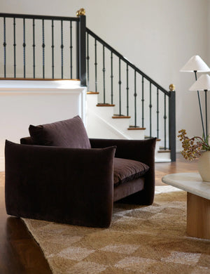 Banks Accent Chair : Rose Vintage Velvet