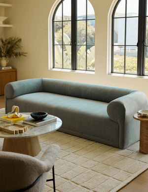 Carson Sofa : Ivory Modern Boucle