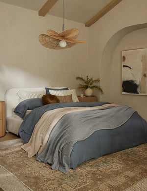 Nabiha Platform Bed : Talc Linen / Full
