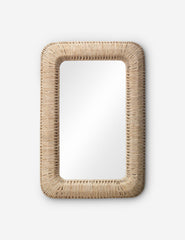 #color::natural | Raelyn coastal woven frame wall mirror.