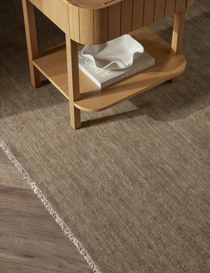 Heritage Hand-Knotted Wool Rug Swatch, Moss Gray