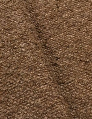 The Brown Boucle fabric on the Bailee ottoman