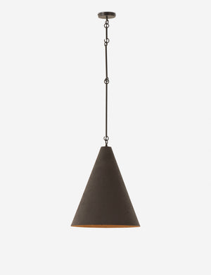 Ashwin sleek cone pendant light in black.
