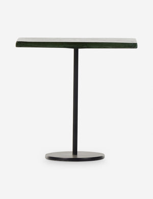 Bergen retro iron frame and glass top side table