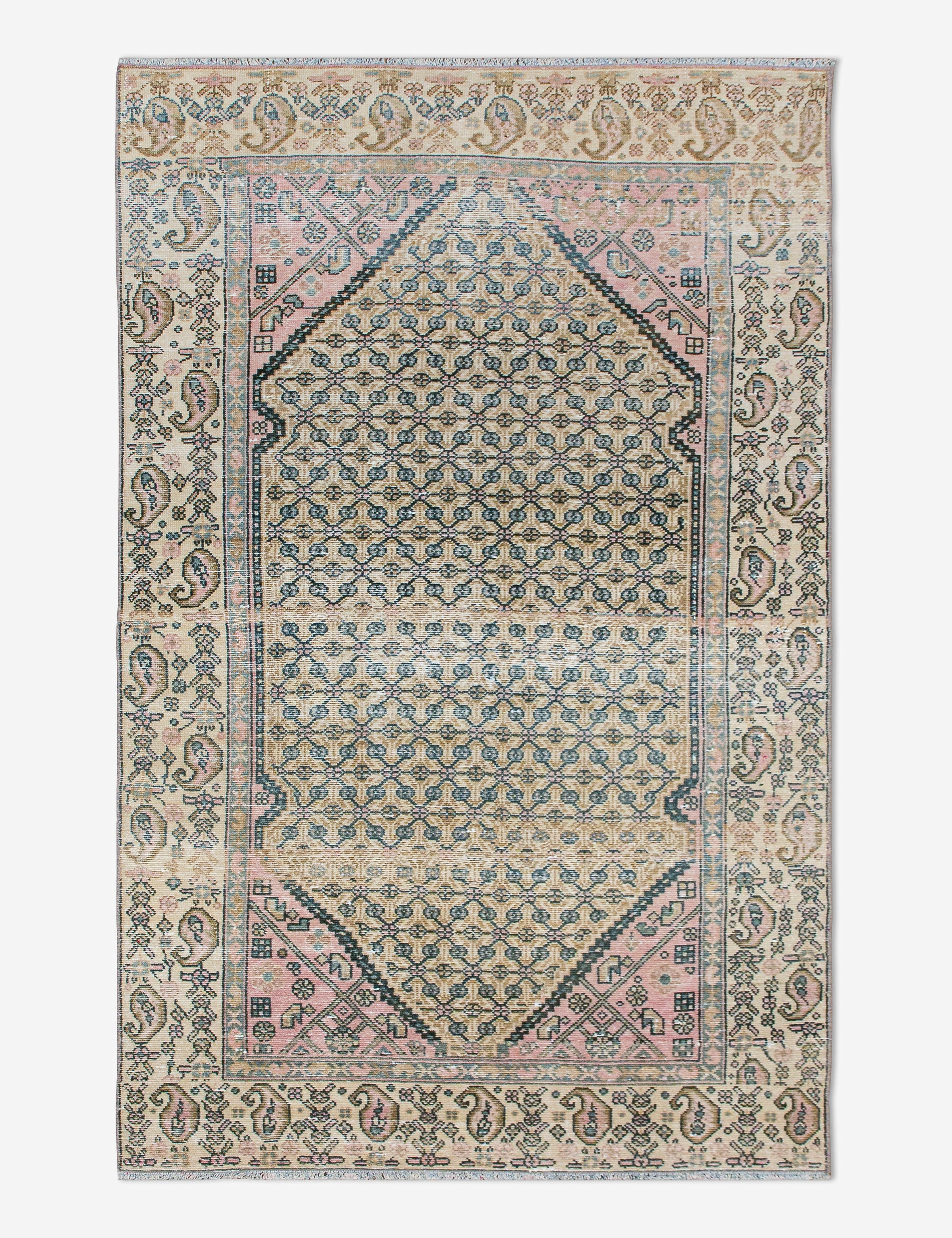 Vintage Turkish Hand-Knotted Wool Rug No. 449, 3'10" x 6'7"