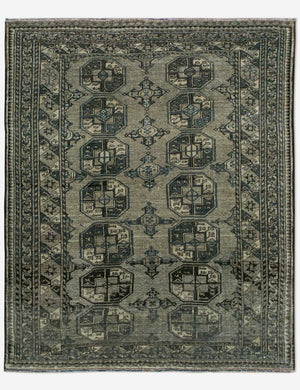 Vintage Turkish Hand-Knotted Wool Rug No. 460, 4'6