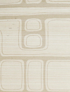 Close up of the Bosa abstract design grasscloth wallpaper.