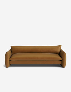 Open Box: Banks Sofa, Cognac Velvet 96"W
