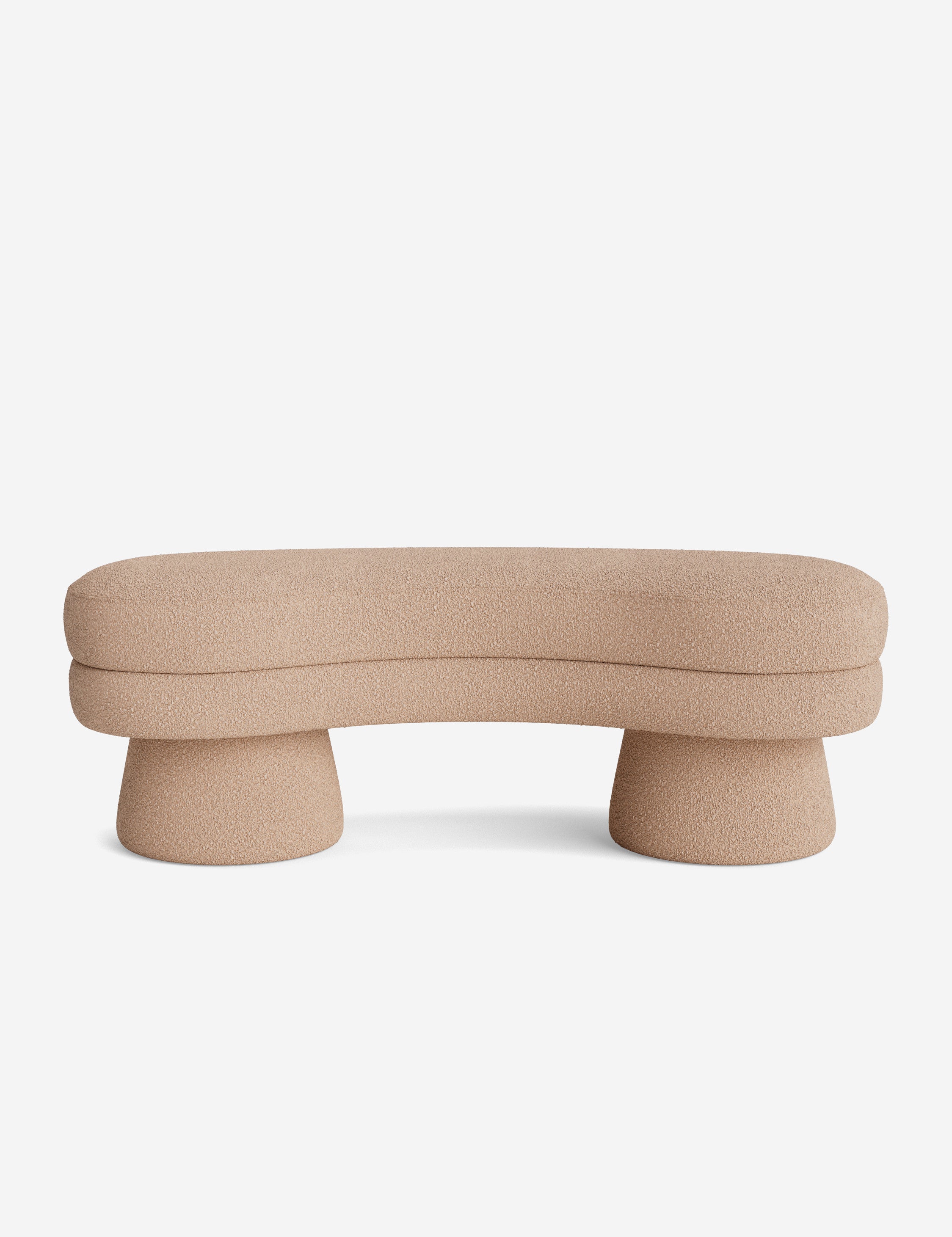 Open Box: Bellet Bench, Pearl Luxe Boucle