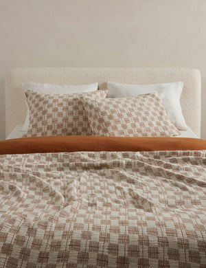 Basketweave cotton soft-texture bed blanket