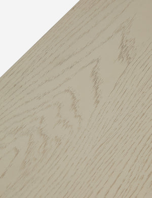 Close up of the Beck grooved light wood nightstand.