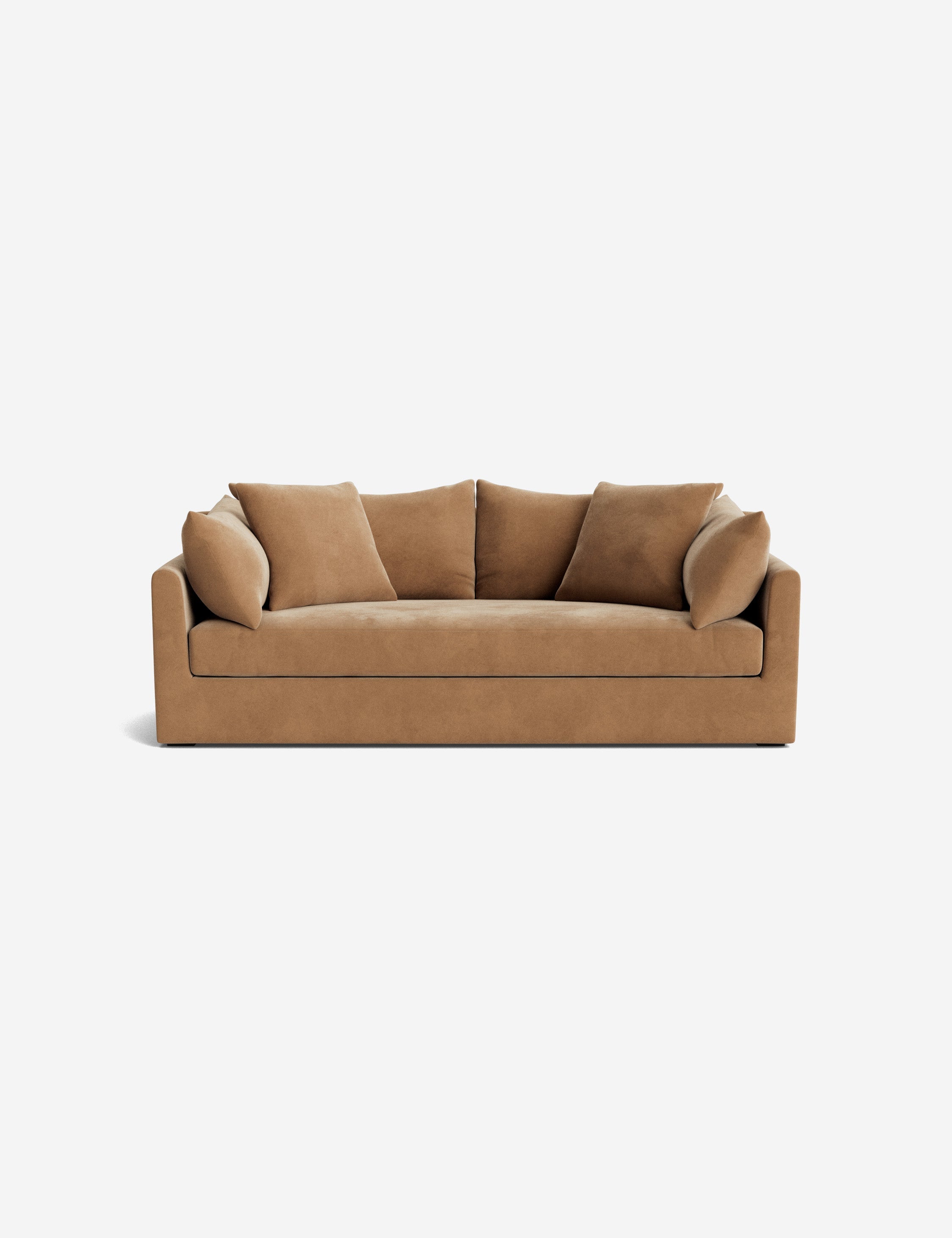Open Box: Cashel Sofa, Caramel Vintage Velvet 84"W