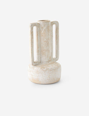 Bretagne linear textured ceramic vase by Lemiuex et Cie.