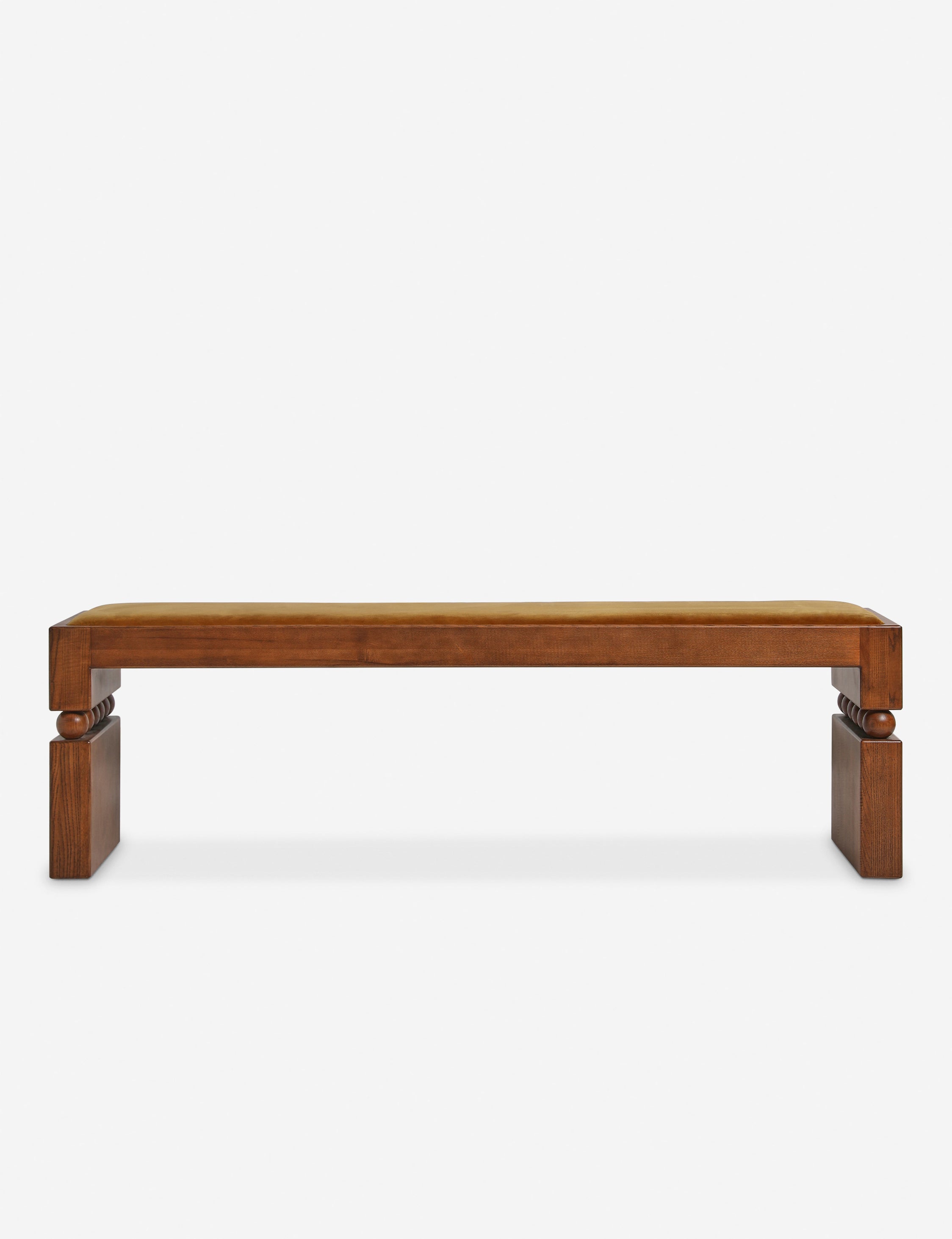 #color::espresso | Ceiba mixed-material sculptural accent bench by Carly Cushnie.