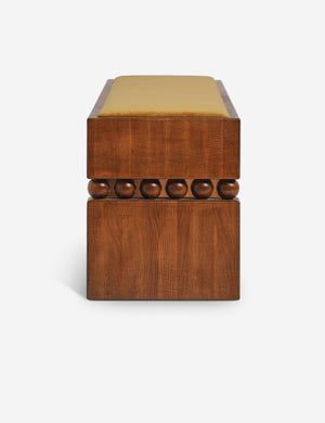 Side profile of the Ceiba mixed-material sculptural accent bench by Carly Cushnie.