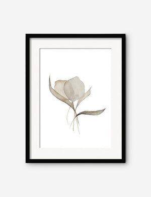 Pale Bouquet Print in a black frame