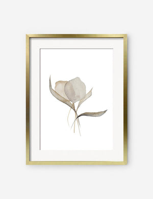 Pale Bouquet Print in a golden frame