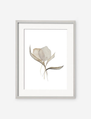 Pale Bouquet Print in a silver frame