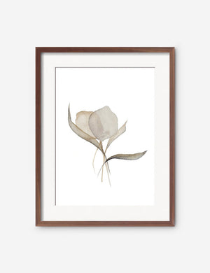Pale Bouquet Print in a walnut frame
