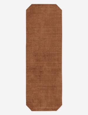 Damara solid viscose runner rug in rose.
