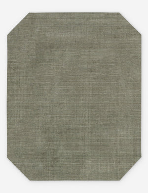 Damara solid viscose rug in sage.