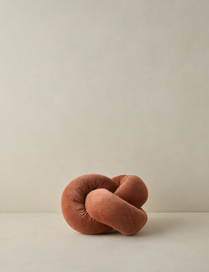 Dewey velvet knot ball pillow.