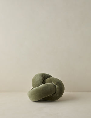 Dewey velvet knot ball pillow.
