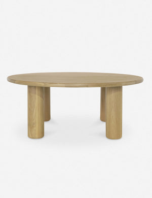 Dever oak wood round coffee table.