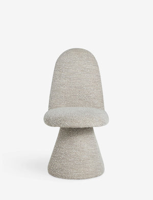 Fenton textured sculptural upholstered minimalist dining chair.