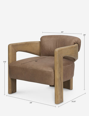 Bazin Leather Accent Chair : Natural