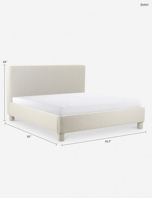 Asner Platform Bed : Charcoal Linen Weave / Queen