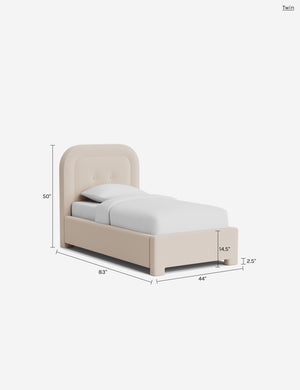 Chestnut Platform Bed by Heidi Caillier : Kemper Plaid Linen by Heidi Caillier / Full