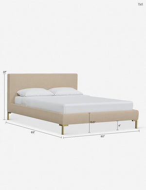 Deva Platform Bed : Talc Linen / Cal King