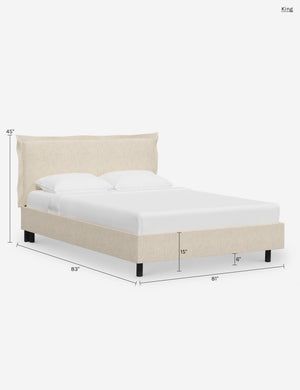 Elara Platform Bed : Mineral Velvet / Full