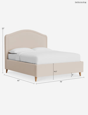Hollins Bed : Sky Blue Classic Velvet / Twin / Chestnut