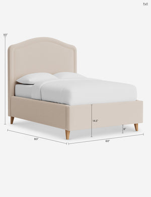 Hollins Bed : Sky Blue Classic Velvet / Twin / Chestnut