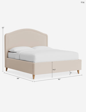 Hollins Bed : Sky Blue Classic Velvet / Twin / Chestnut